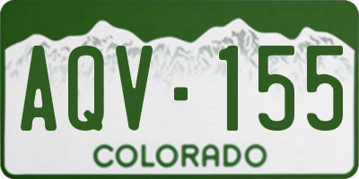CO license plate AQV155