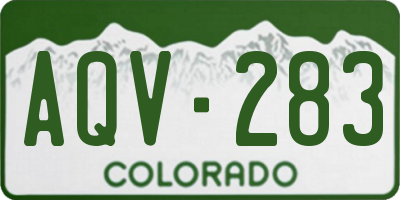 CO license plate AQV283
