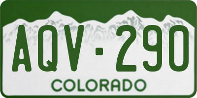 CO license plate AQV290