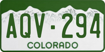 CO license plate AQV294