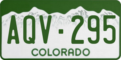 CO license plate AQV295