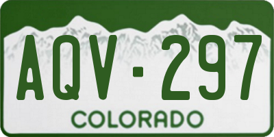 CO license plate AQV297