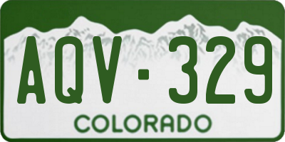 CO license plate AQV329