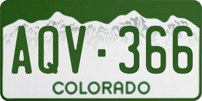 CO license plate AQV366