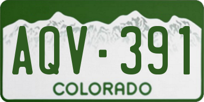 CO license plate AQV391