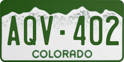 CO license plate AQV402