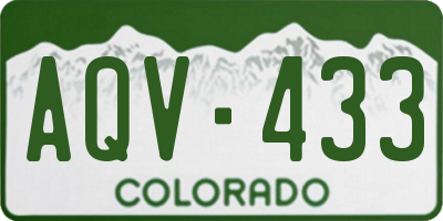 CO license plate AQV433
