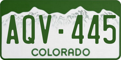CO license plate AQV445