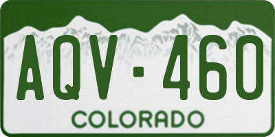 CO license plate AQV460