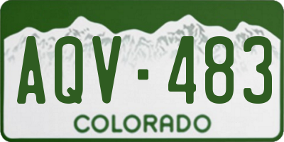 CO license plate AQV483