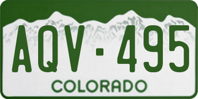 CO license plate AQV495