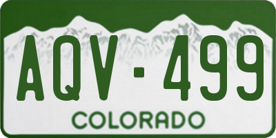 CO license plate AQV499