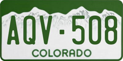 CO license plate AQV508