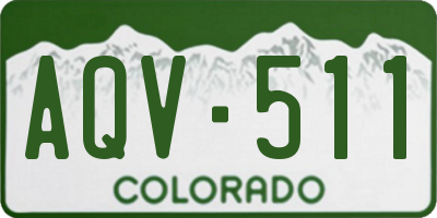 CO license plate AQV511