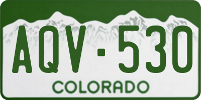 CO license plate AQV530