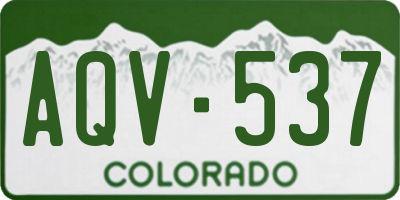 CO license plate AQV537