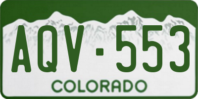 CO license plate AQV553