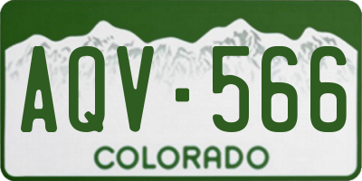 CO license plate AQV566