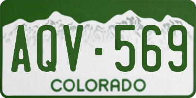 CO license plate AQV569