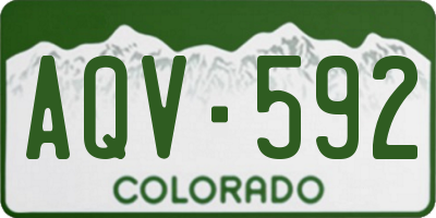 CO license plate AQV592