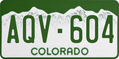 CO license plate AQV604