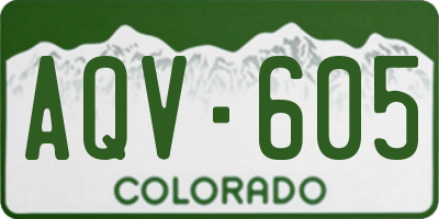 CO license plate AQV605