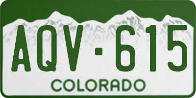 CO license plate AQV615