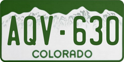 CO license plate AQV630