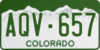 CO license plate AQV657