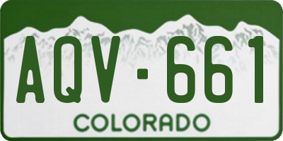 CO license plate AQV661