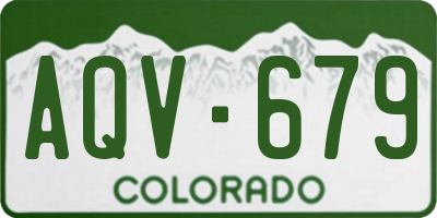 CO license plate AQV679