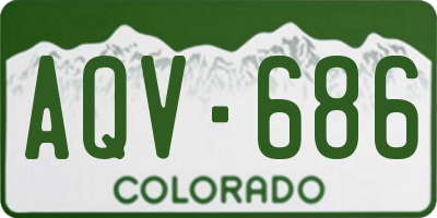 CO license plate AQV686