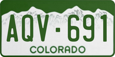 CO license plate AQV691
