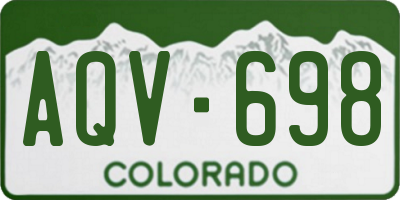 CO license plate AQV698