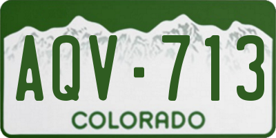 CO license plate AQV713