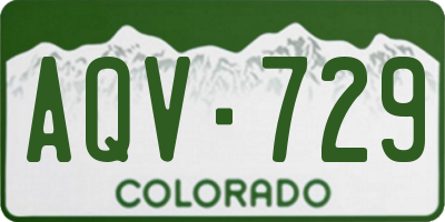 CO license plate AQV729