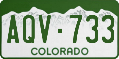 CO license plate AQV733