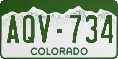 CO license plate AQV734