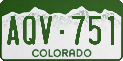 CO license plate AQV751