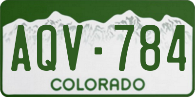 CO license plate AQV784