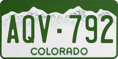 CO license plate AQV792
