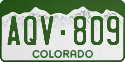 CO license plate AQV809