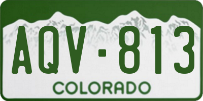 CO license plate AQV813