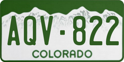 CO license plate AQV822