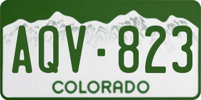 CO license plate AQV823