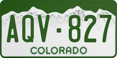 CO license plate AQV827