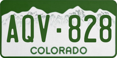 CO license plate AQV828