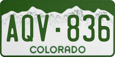 CO license plate AQV836