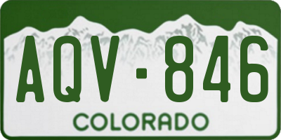 CO license plate AQV846