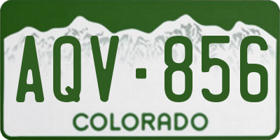 CO license plate AQV856